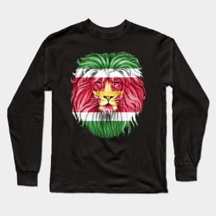 suriname flag - lion Flag Of Suriname Long Sleeve T-Shirt